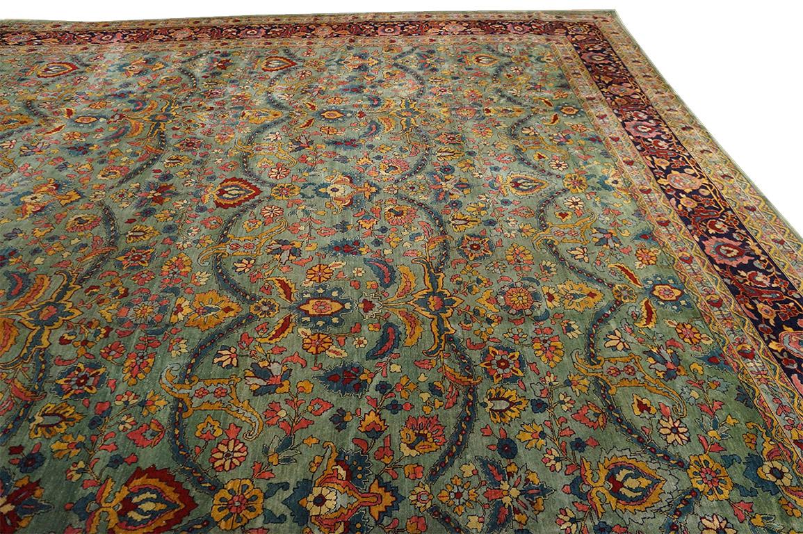 Early 20th Century Persian Sarouk Mohajeran Carpet (14'10