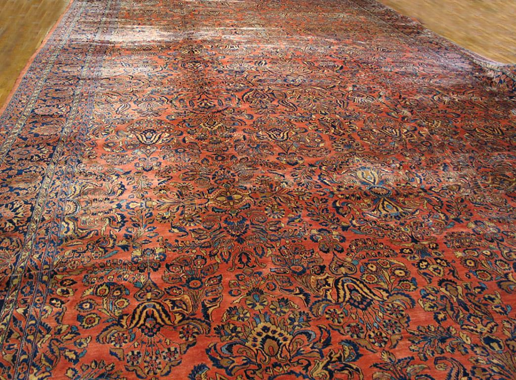Hand-Knotted 1920 Persian Sarouk Carpet ( 16'2