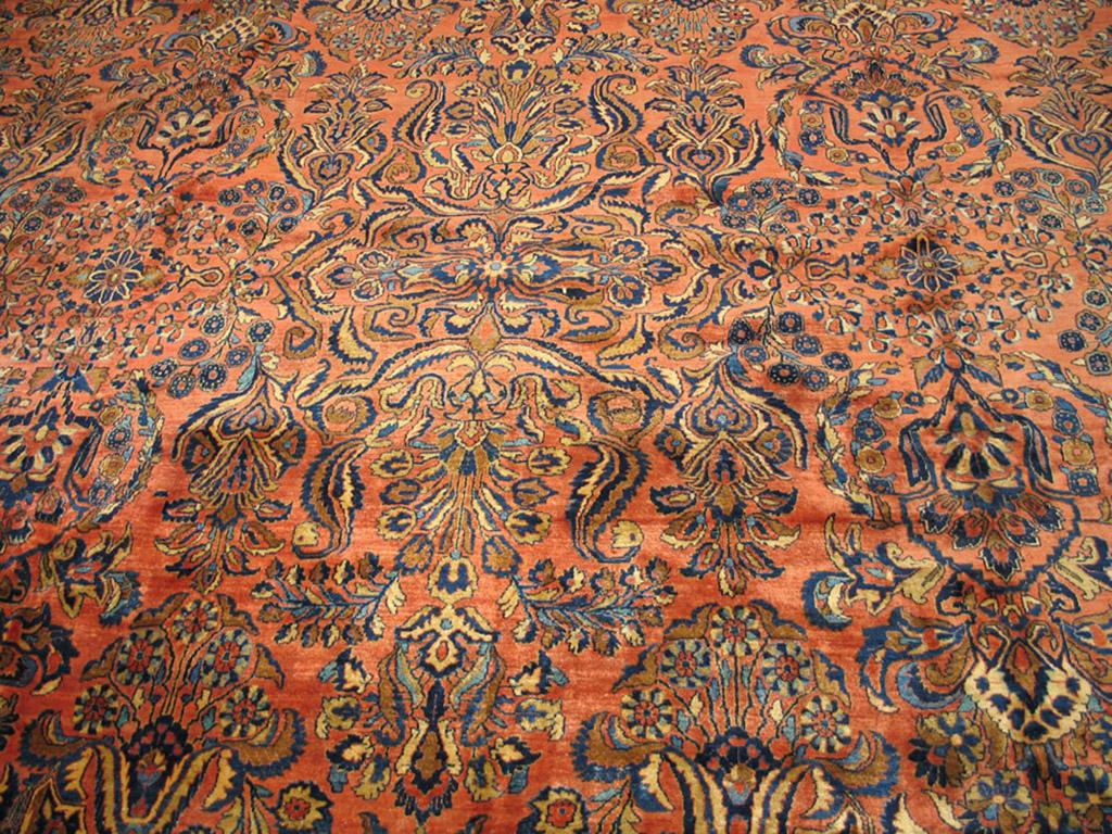 Wool 1920 Persian Sarouk Carpet ( 16'2