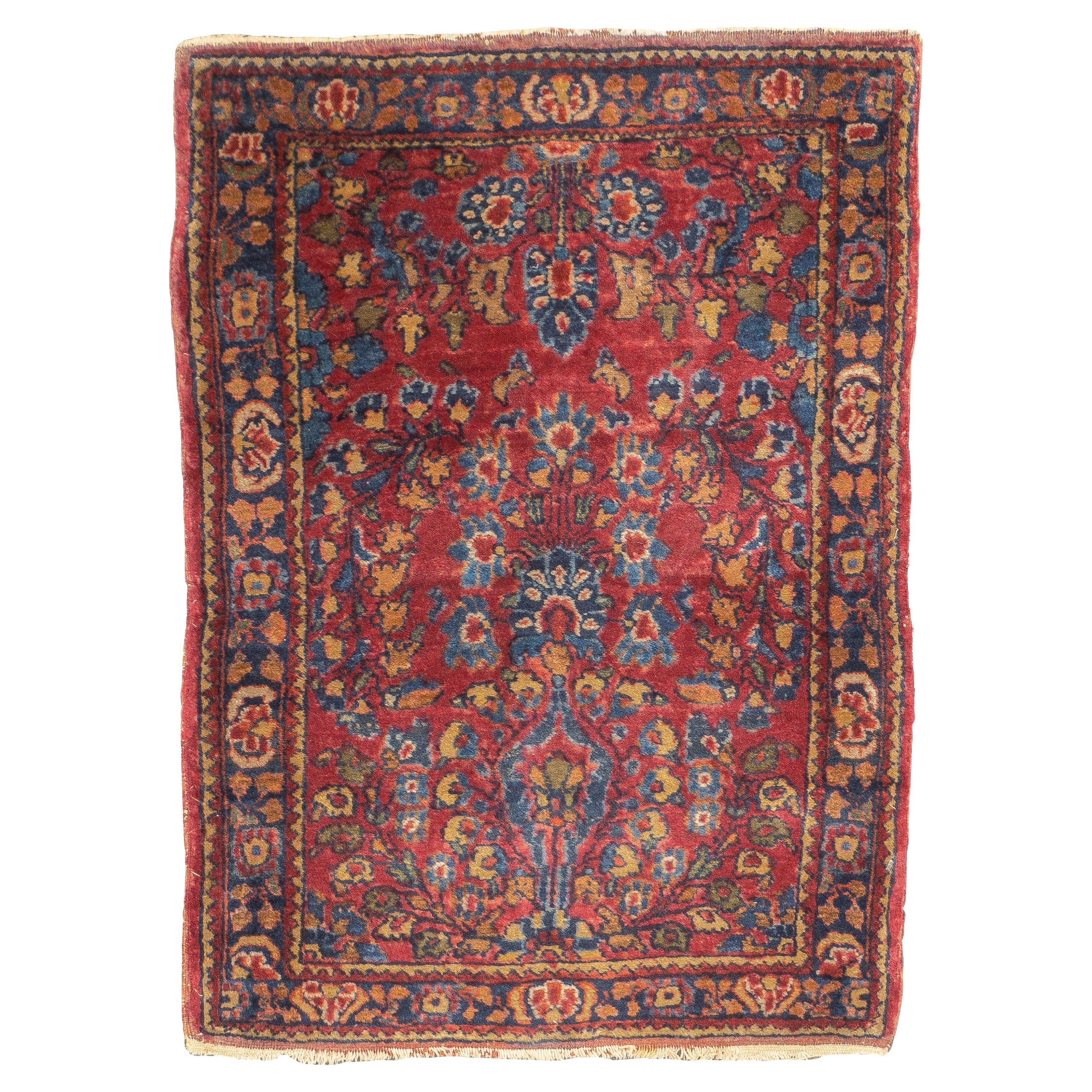 Antique Persian Sarouk Rug 2'0" x 2'7''
