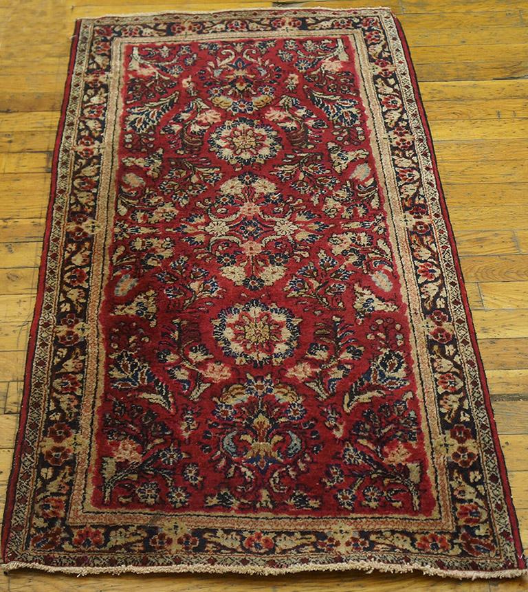 Antique Persian Sarouk rug, measures: 2'0