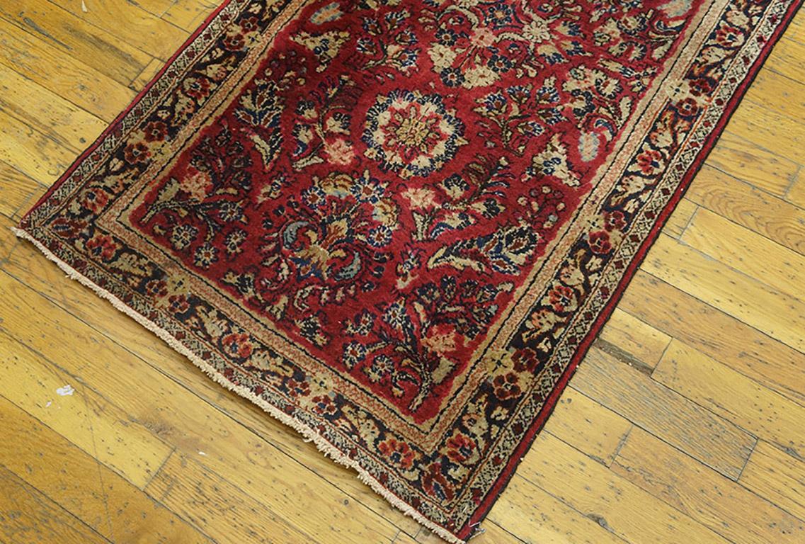 Hand-Knotted Antique Persian Sarouk Rug