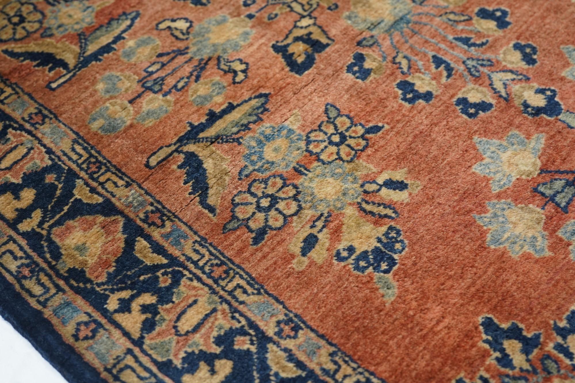 Antiker persischer Sarouk-Teppich aus Sarouk 2'6'' x 4'10'' (Handgeknüpft) im Angebot