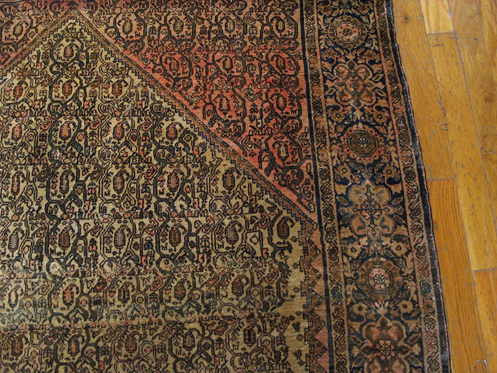 Hand-Knotted Antique Persian Sarouk Rug 4' 2