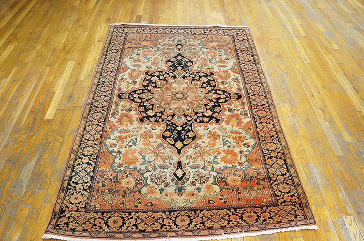Antique Persian Sarouk rug, size: 4'4