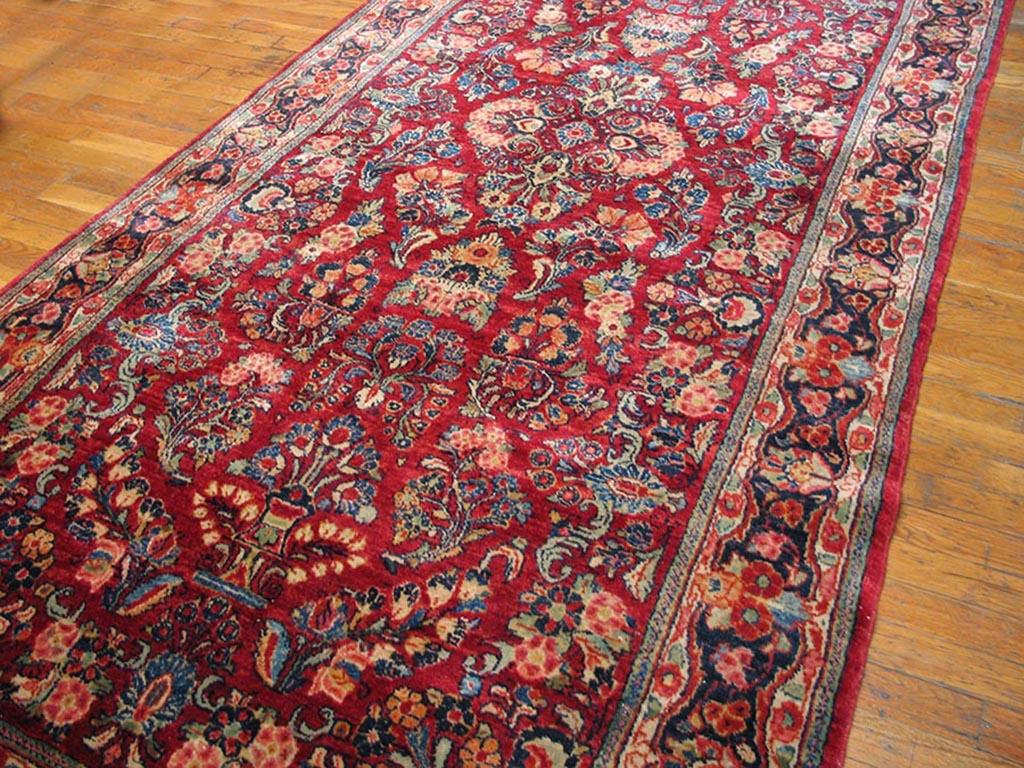 Antiker persischer Sarouk-Teppich (Handgeknüpft) im Angebot