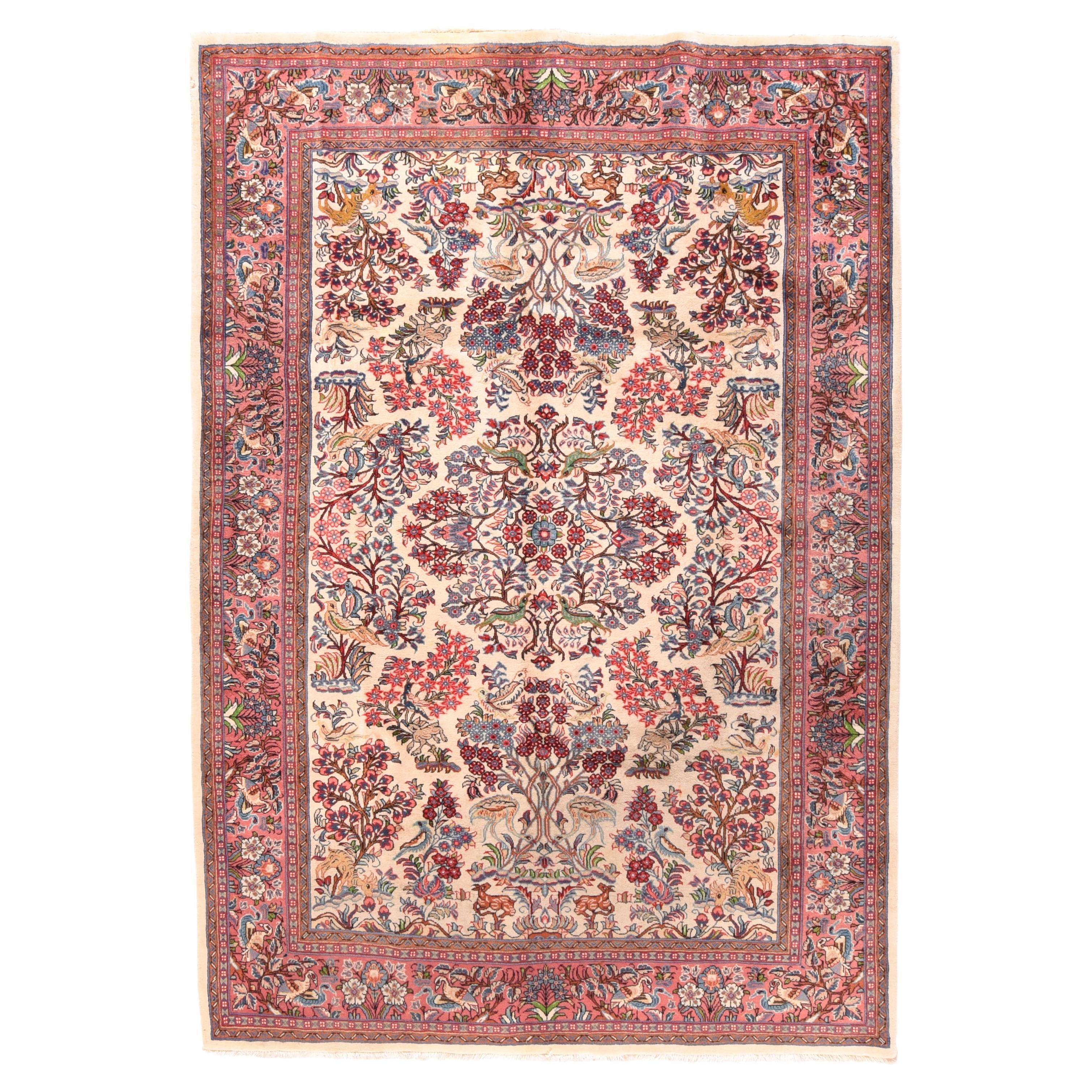 Antiker persischer Sarouk-Teppich aus Sarouk 5'8'' x 8'2''