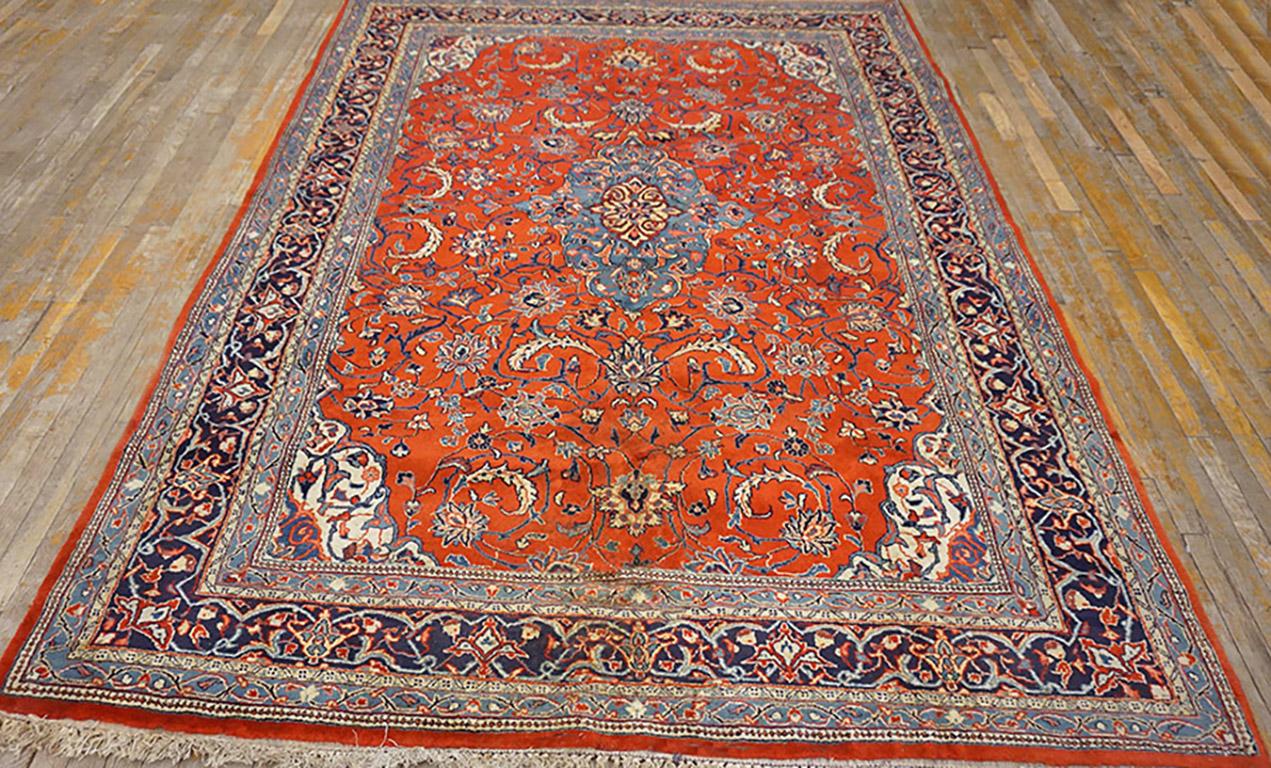 Hand-Knotted Antique Persian Sarouk Rug 6'10
