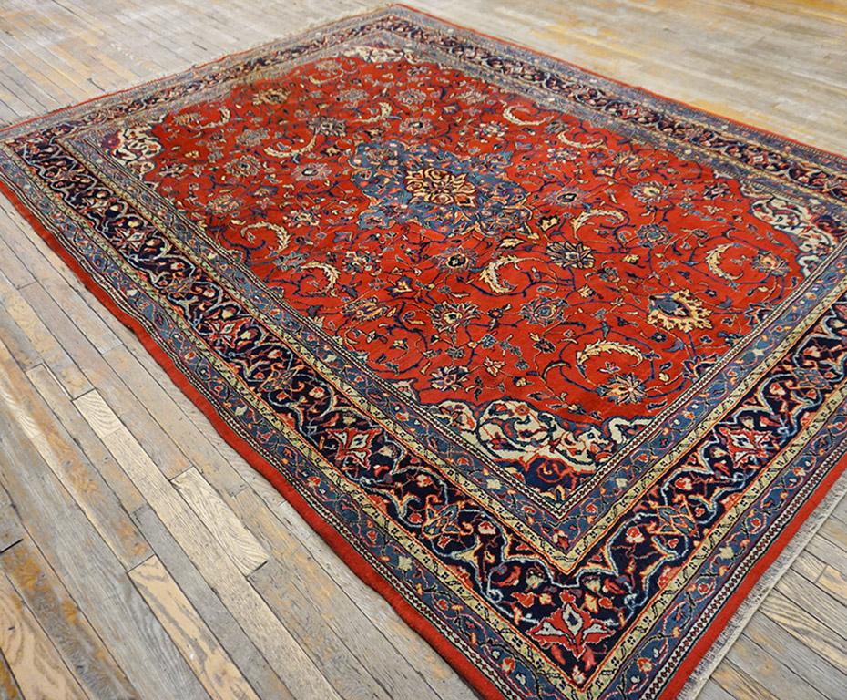 Wool Antique Persian Sarouk Rug 6'10