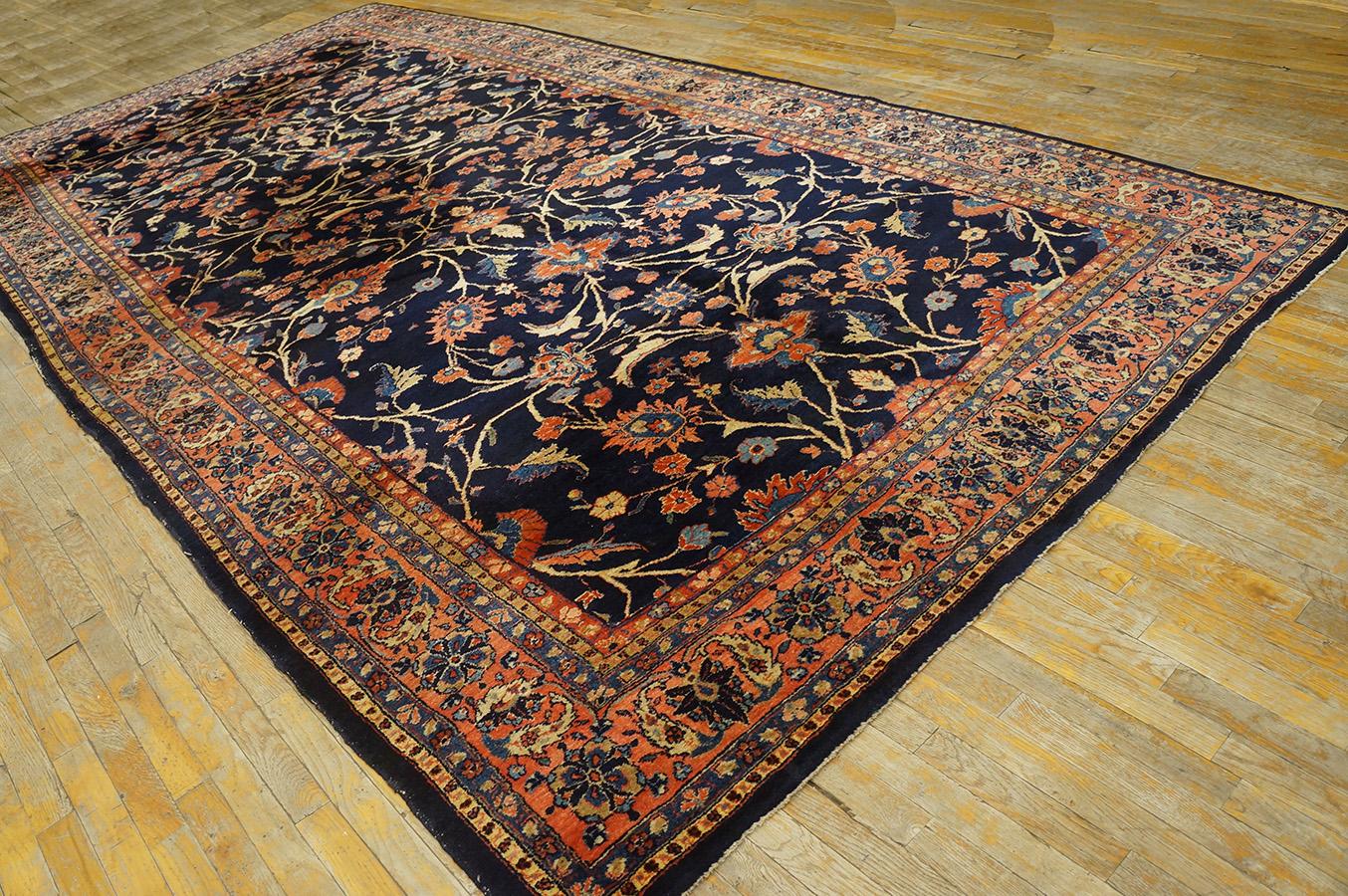 Hand-Knotted Antique Persian Sarouk Rug 7' 6'' x 15' 2'' For Sale