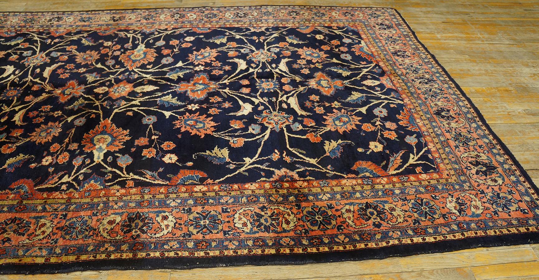 Antique Persian Sarouk Rug 7' 6'' x 15' 2'' In Good Condition For Sale In New York, NY