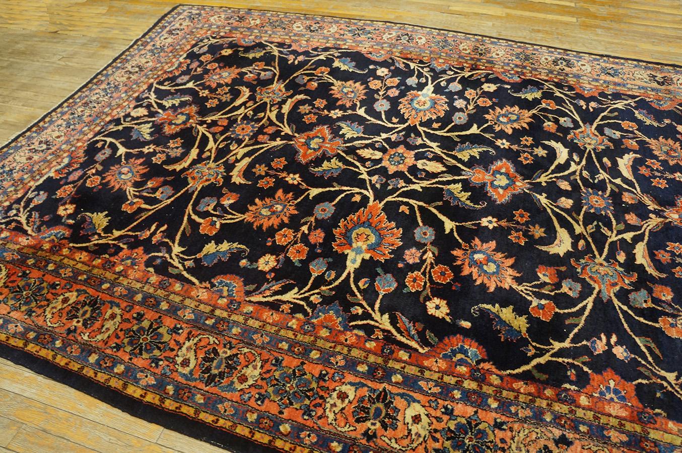 Antiker persischer Sarouk-Teppich 7' 6'' x 15' 2'' im Zustand „Gut“ im Angebot in New York, NY
