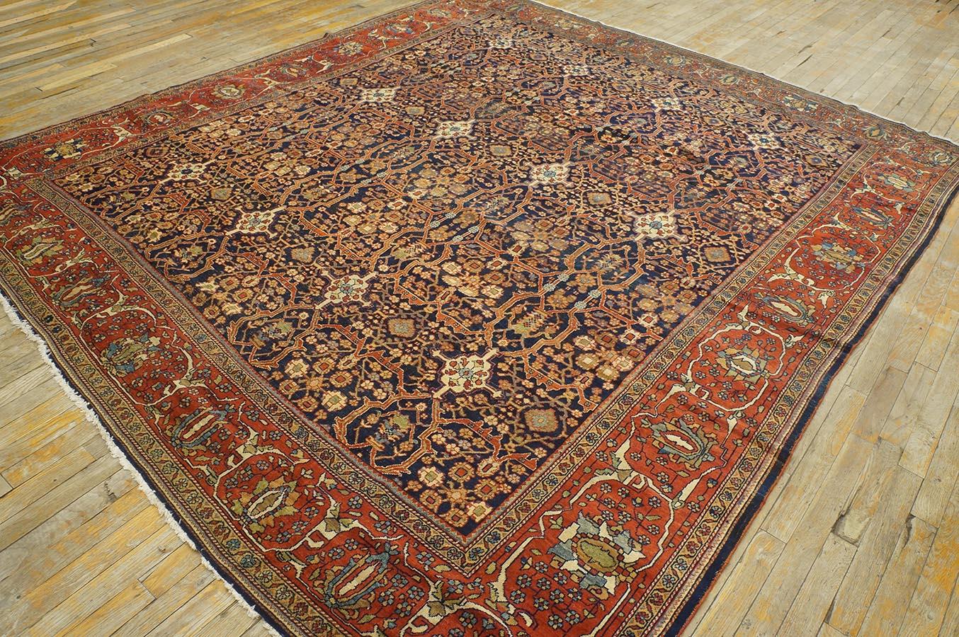 Hand-Knotted Late 19th Century Persian Sarouk Farahan Carpet ( 8' 4