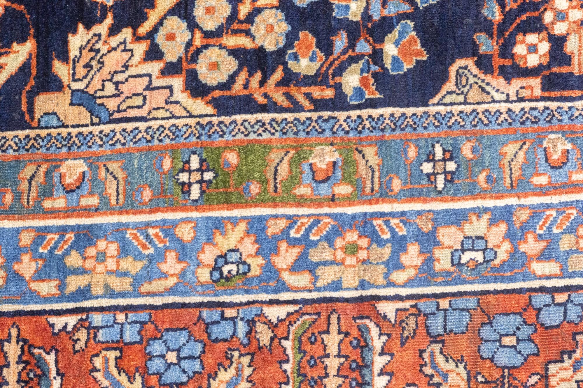 Antiker persischer Sarouk-Teppich aus Sarouk 8'8'' x 11'8'' (20. Jahrhundert) im Angebot