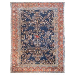 Antique Persian Sarouk Rug 8'8'' x 11'8''