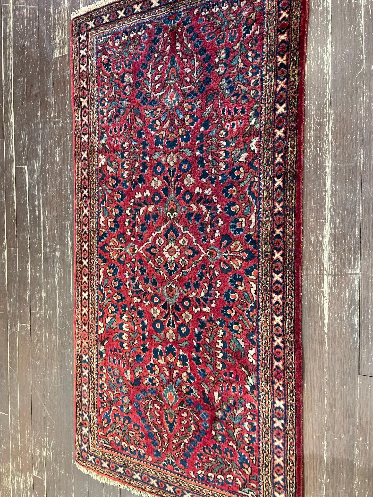 Antiker persischer Sarouk-Teppich, ca. 1920 (Sarouk Farahan) im Angebot