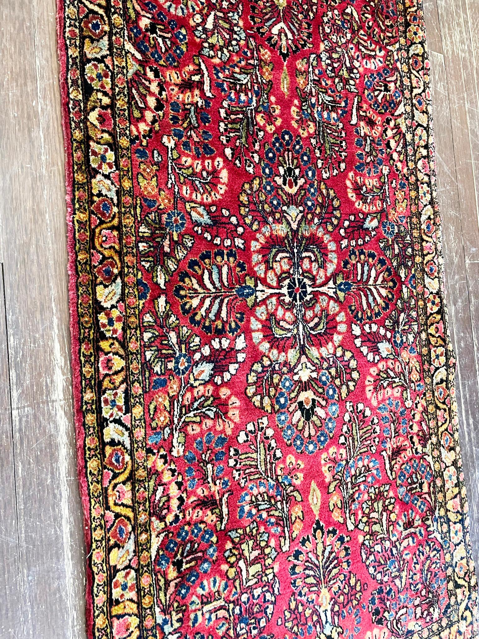 Wool Antique Persian Sarouk Rug, c-1930 For Sale