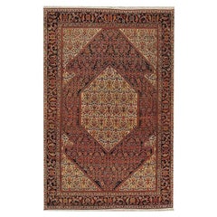 Antique Persian Sarouk Rug Carpet, circa 1880  4'2 x 6'7