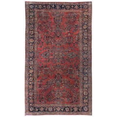 Antico tappeto Sarouk persiano di grandi dimensioni, circa 1900, 10'5" x 17'6".