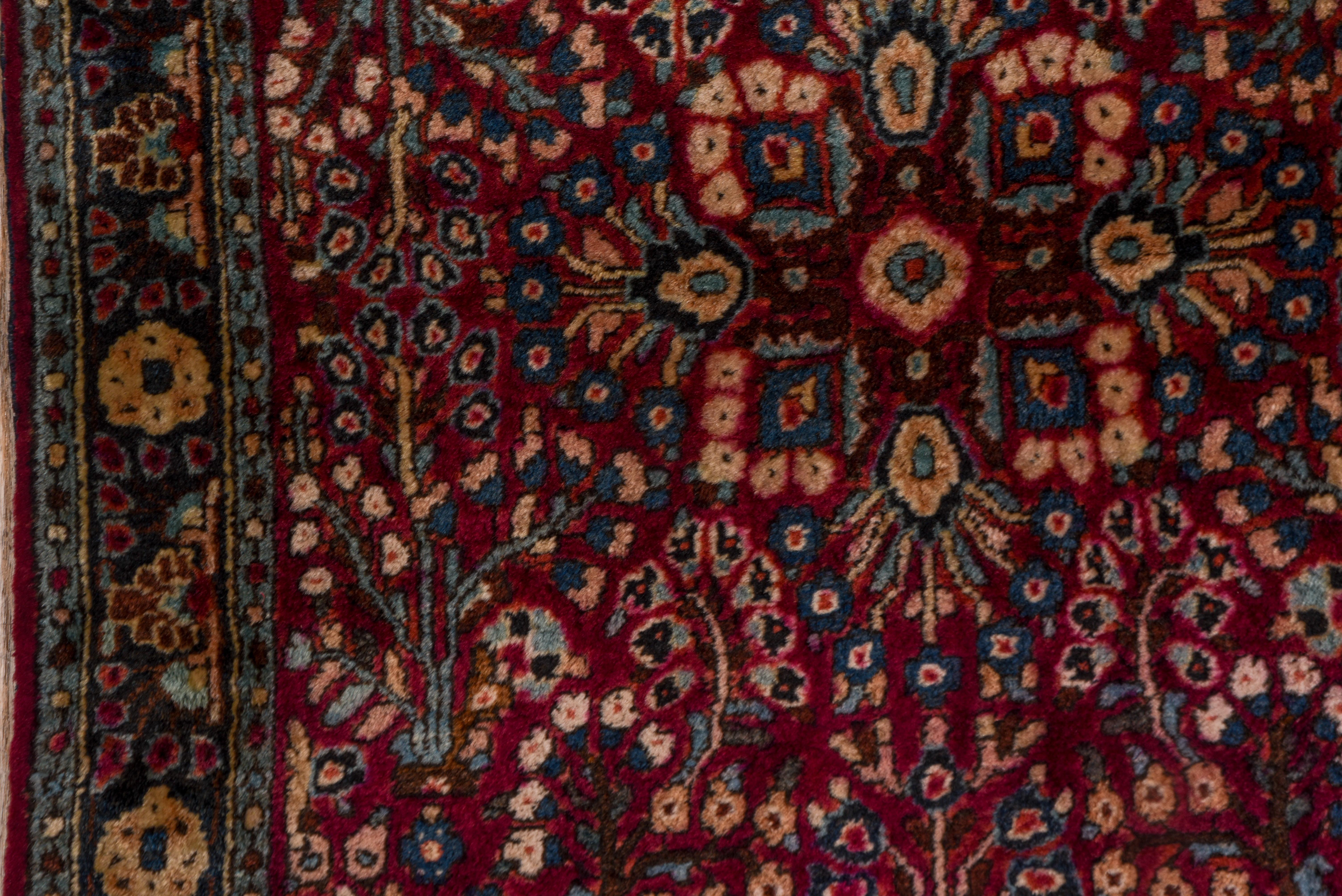 Mid-20th Century Antique Persian Sarouk Rug, Dark Red Field, circa 1930s For Sale