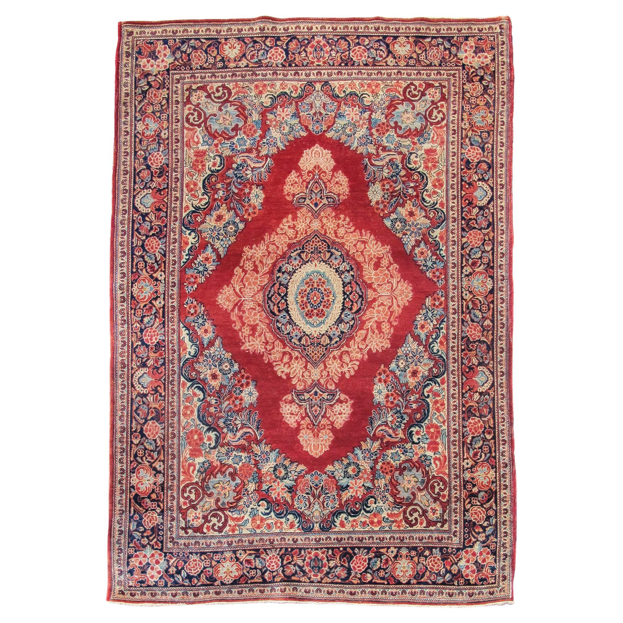Antiker persischer Sarouk-Teppich, frühes 20. Jahrhundert