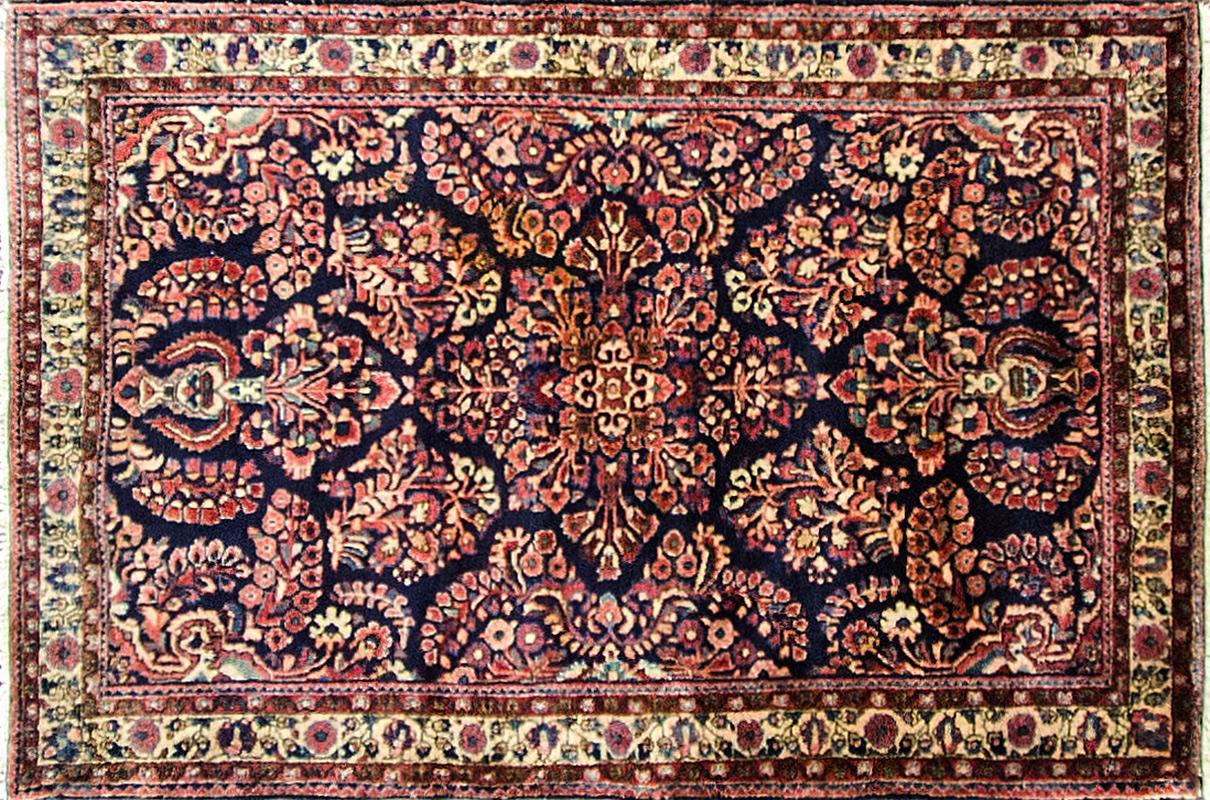 One of the top high end Persian carpet maker.
The source of this important provenance has been in the village of Sarouk. North of Arak (formerly Sultanabad). Sarouks are known to be of high quality. The pile is usually higher than the average