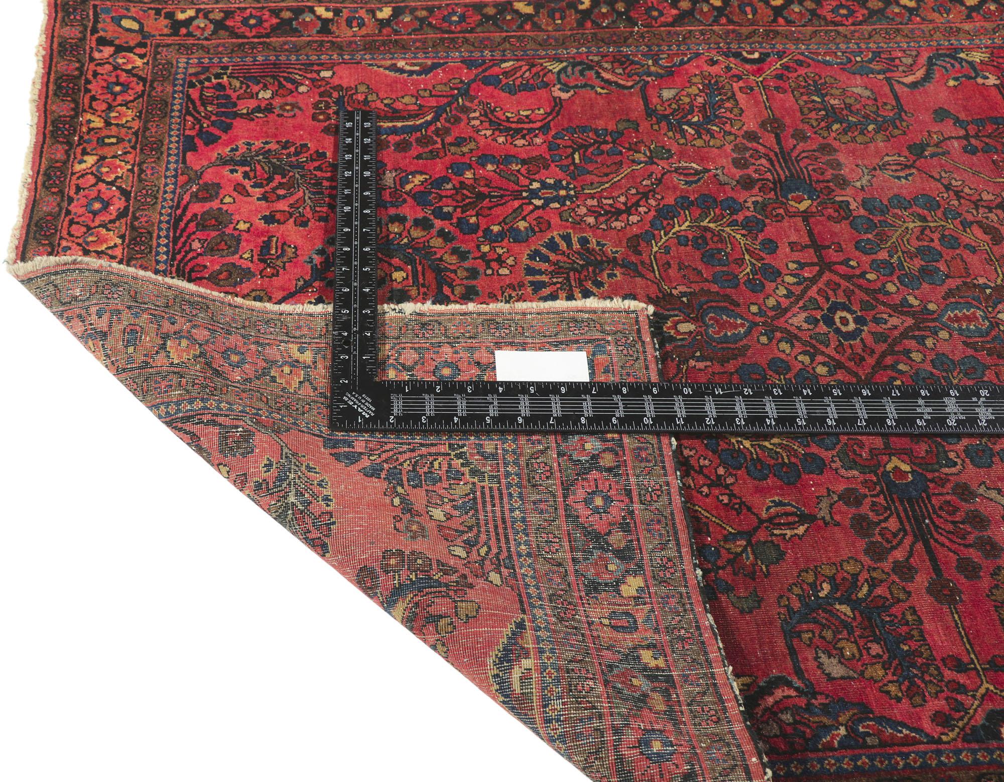 Sarouk Farahan Antique Persian Sarouk Rug For Sale