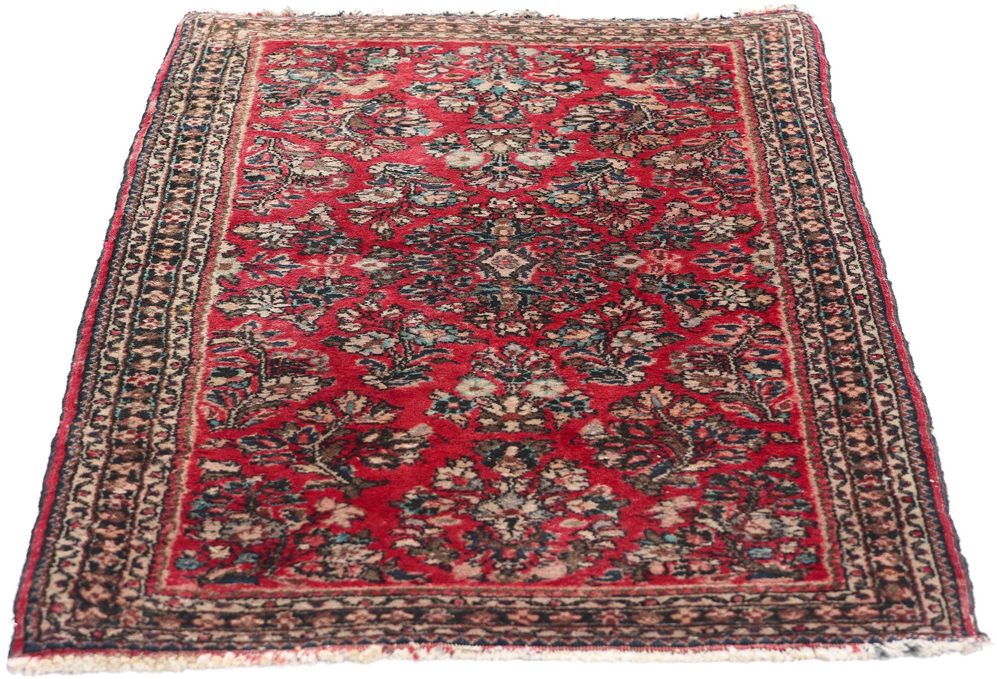 Tabriz Antique Persian Sarouk Rug For Sale