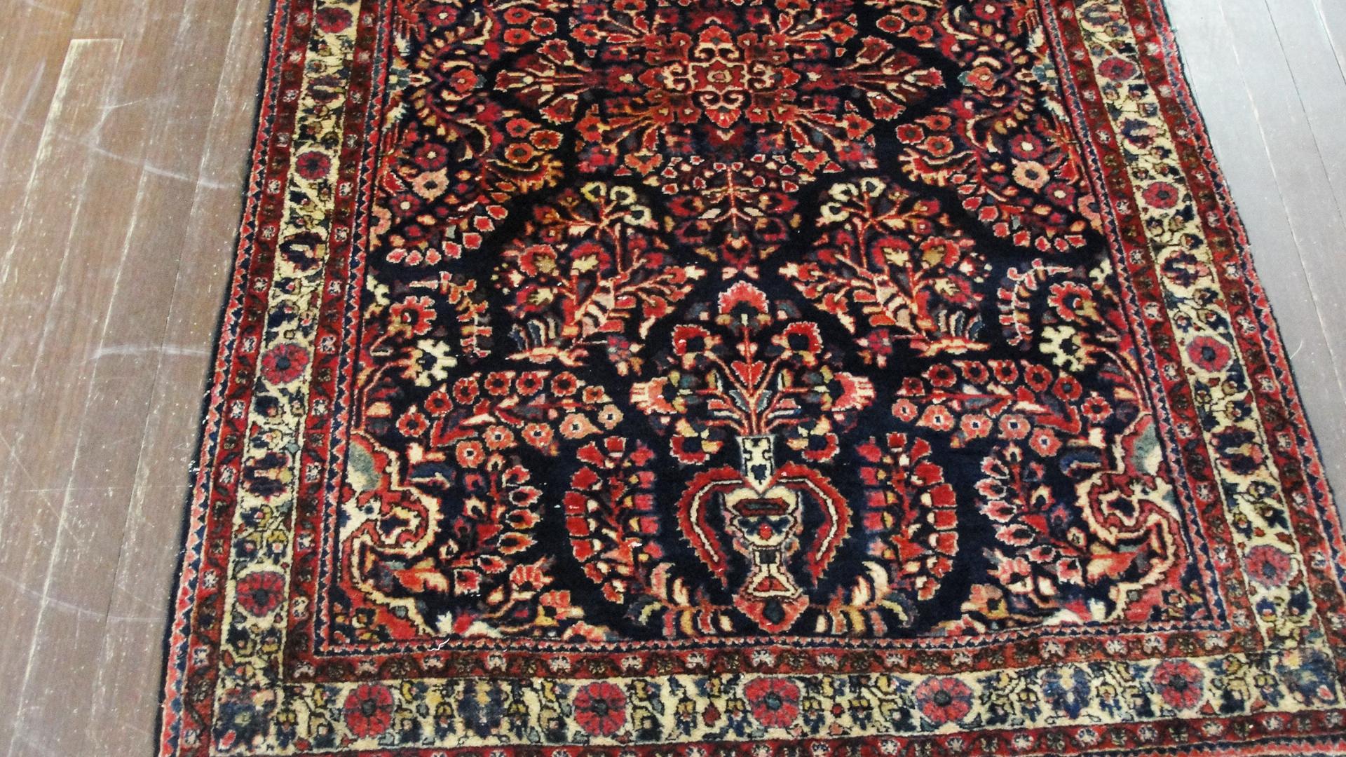 Wool Antique Persian Sarouk Rug