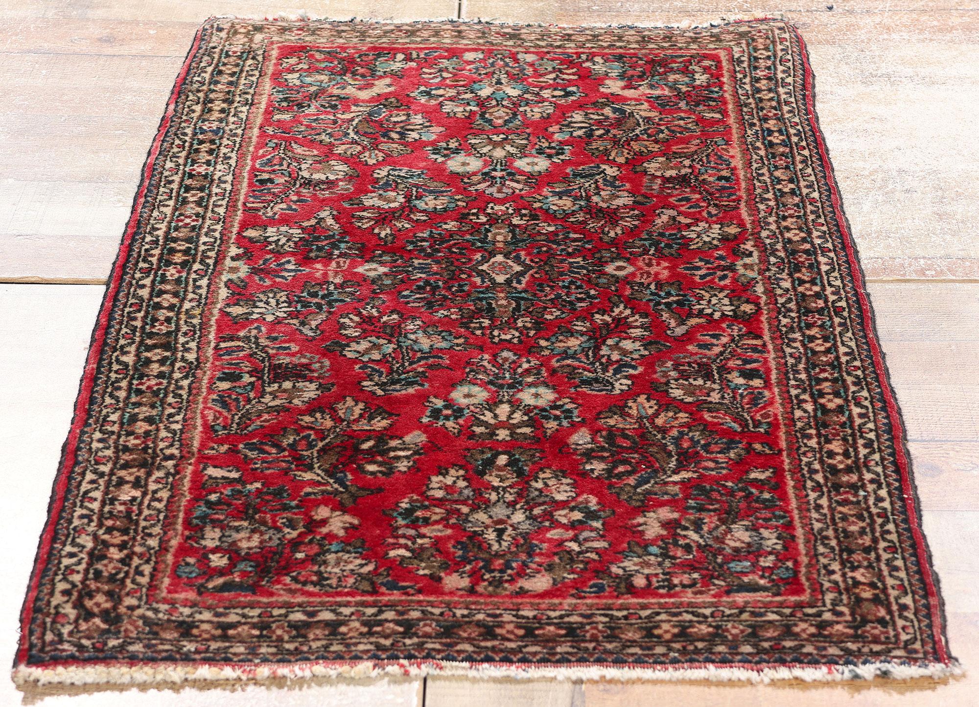Antique Persian Sarouk Rug For Sale 1