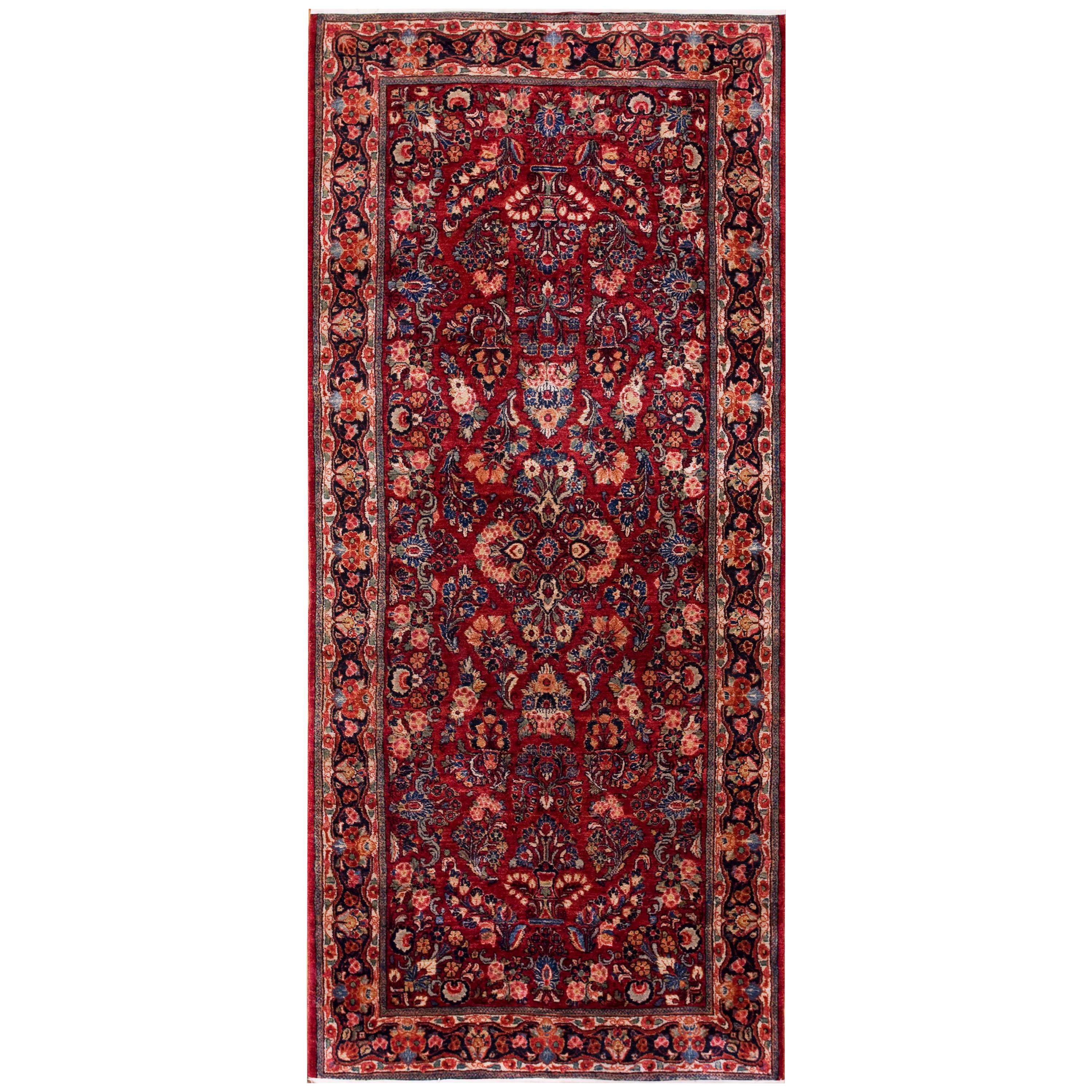 Antiker persischer Sarouk-Teppich im Angebot