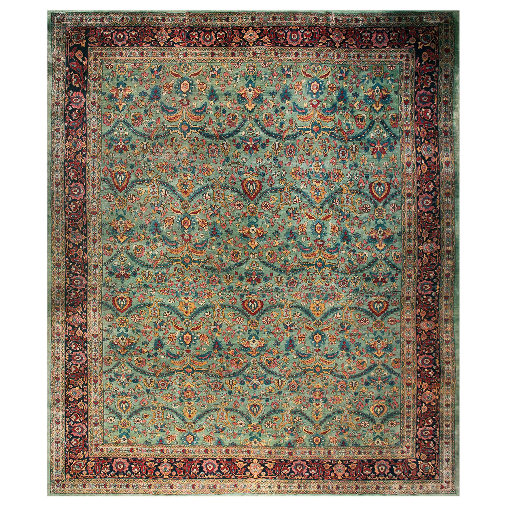 Early 20th Century Persian Sarouk Mohajeran Carpet (14'10" x 17'2" - 452 x 523) For Sale