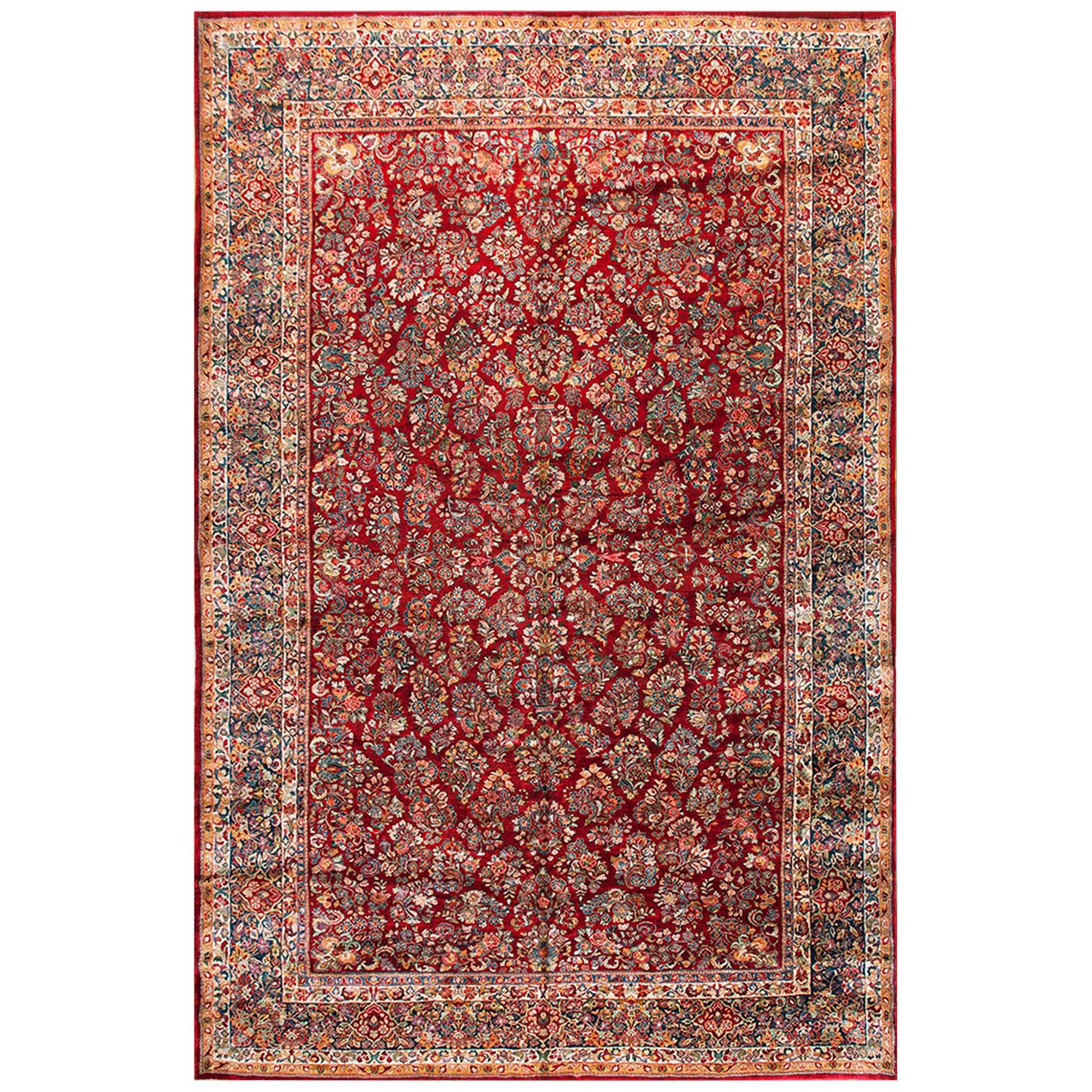 Antiker persischer Sarouk-Teppich 11'. 4 Zoll x. 17' 9 Zoll 