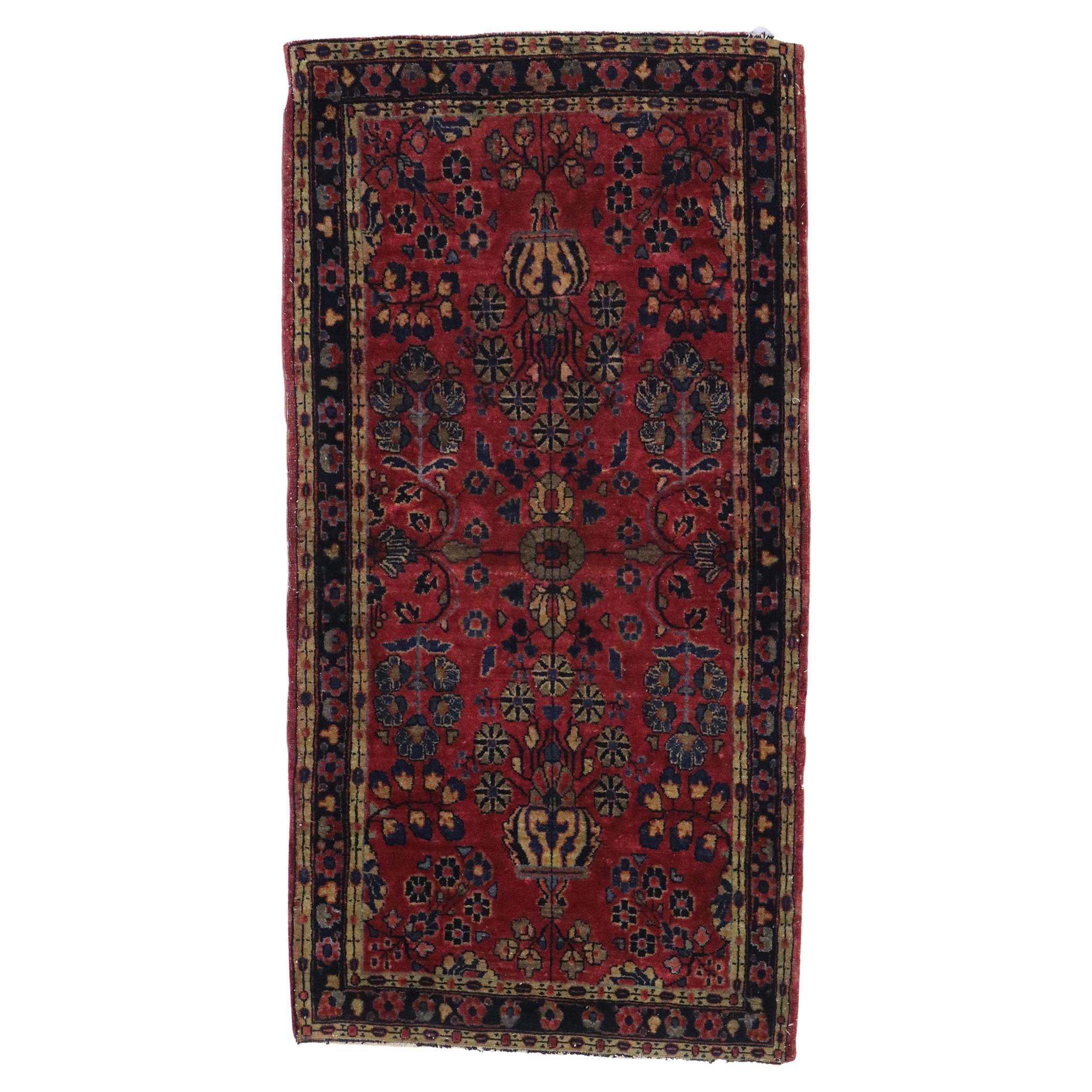 Antique Persian Sarouk Rug For Sale