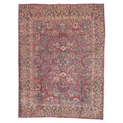 Tapis sarouk persan ancien, l'Elegance Timeless rencontre l'Art Nouveau