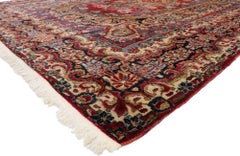 Antique Persian Sarouk Rug with Floral Victorian Style