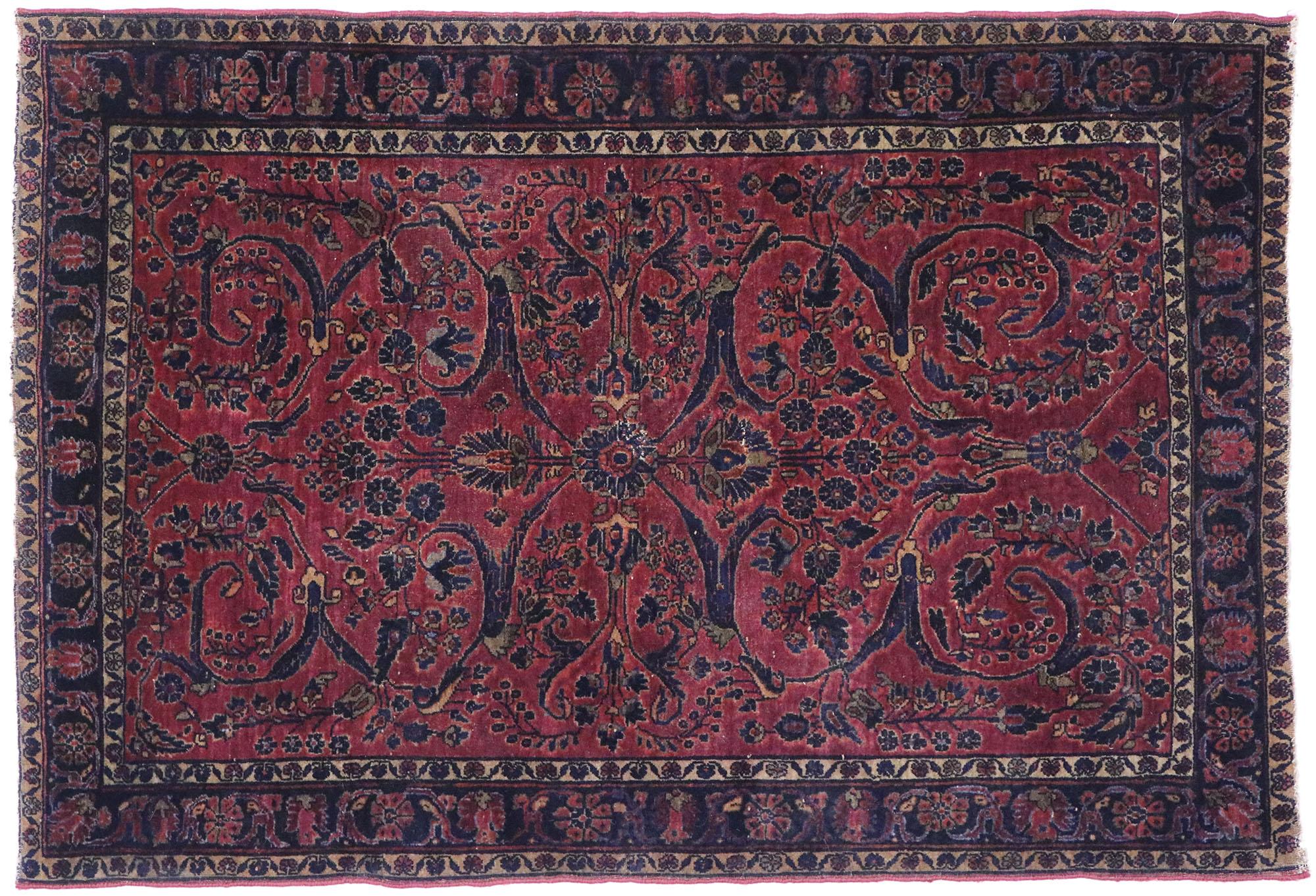 Persischer Sarouk-Teppich aus den 1920er Jahren im traditionellen Stil im Angebot 2