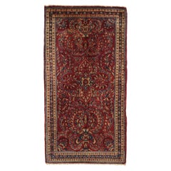 Antique Persian Sarouk Rug with Traditional Art Nouveau Style