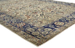 Antique Persian Sarouk Rug with Italian Country Cottage Style