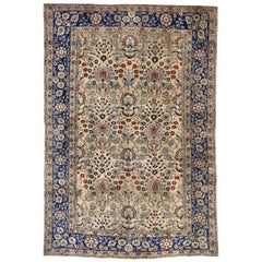 Antique Persian Sarouk Rug with Italian Country Cottage Style