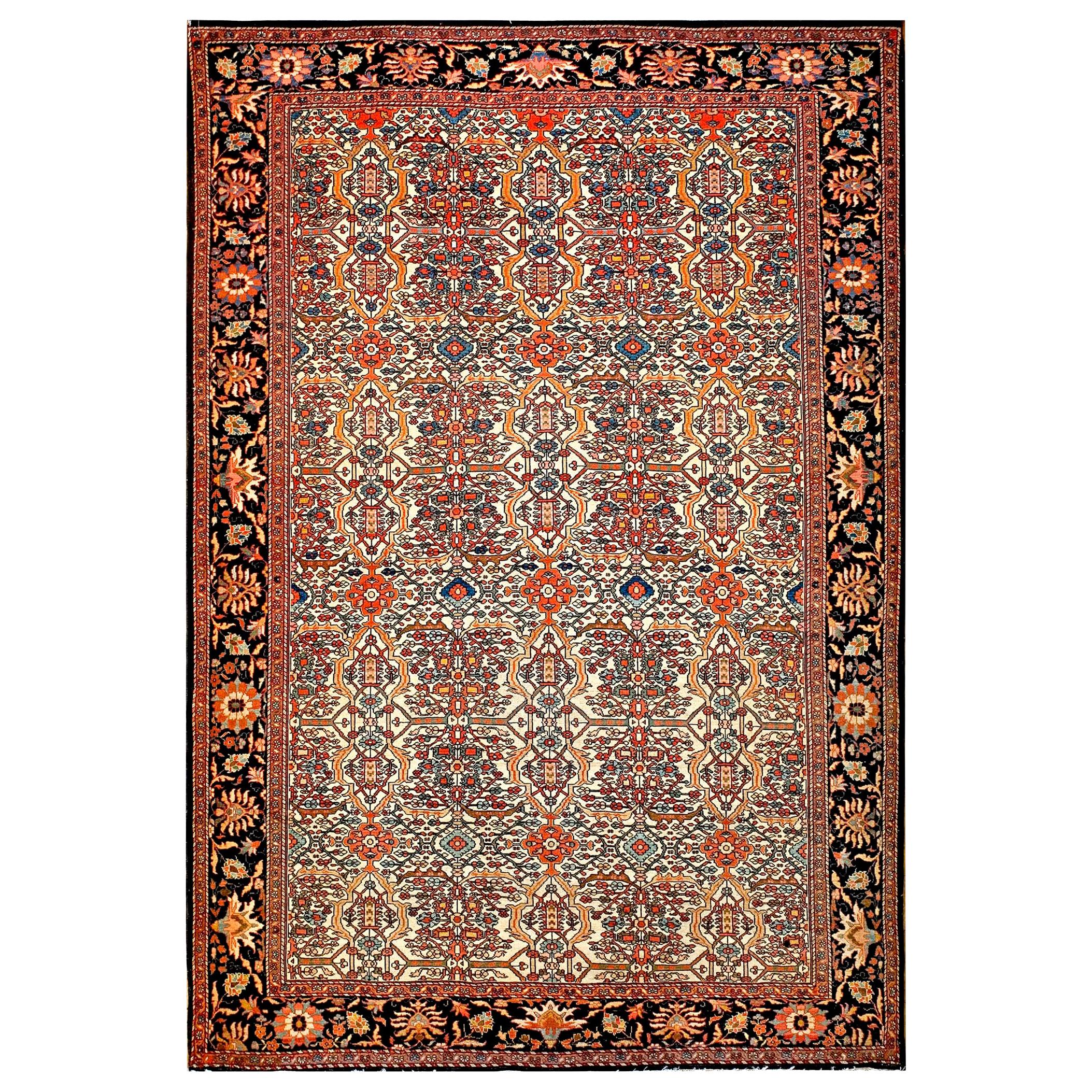 19th Century Persian Sarouk Farahan Carpet ( 4'6" x 6'6" - 137 x 196 cm )