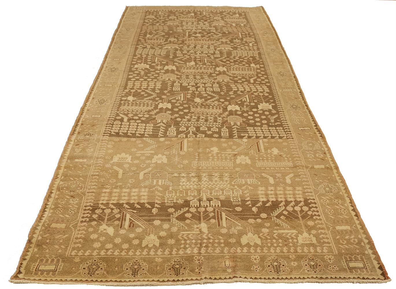 Antique Persian rug handwoven from the finest sheep’s wool and colored with all-natural vegetable dyes that are safe for humans and pets. It’s a traditional Saveh design highlighted by beige and ivory floral patterns. It’s a beautiful piece for