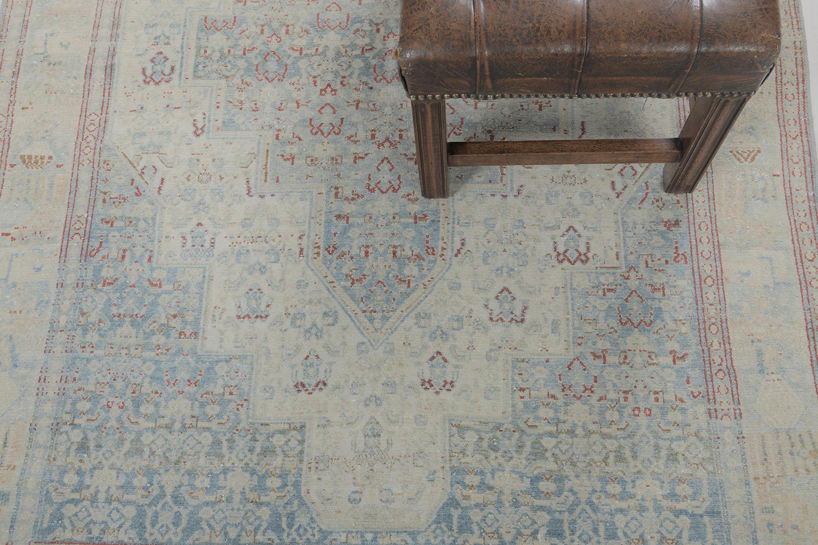 Tapis persan ancien Seneh par Mehraban en vente 1