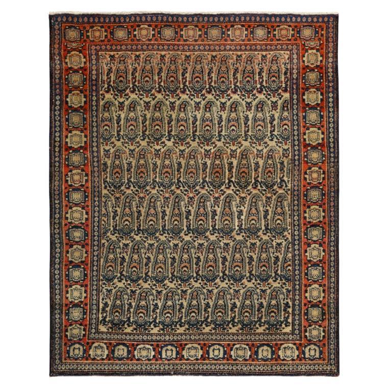 Antiker persischer Seneh Kurdestan-Teppich aus Kurdestan - Größe: 4 ft 6 in x 3 ft 5 in