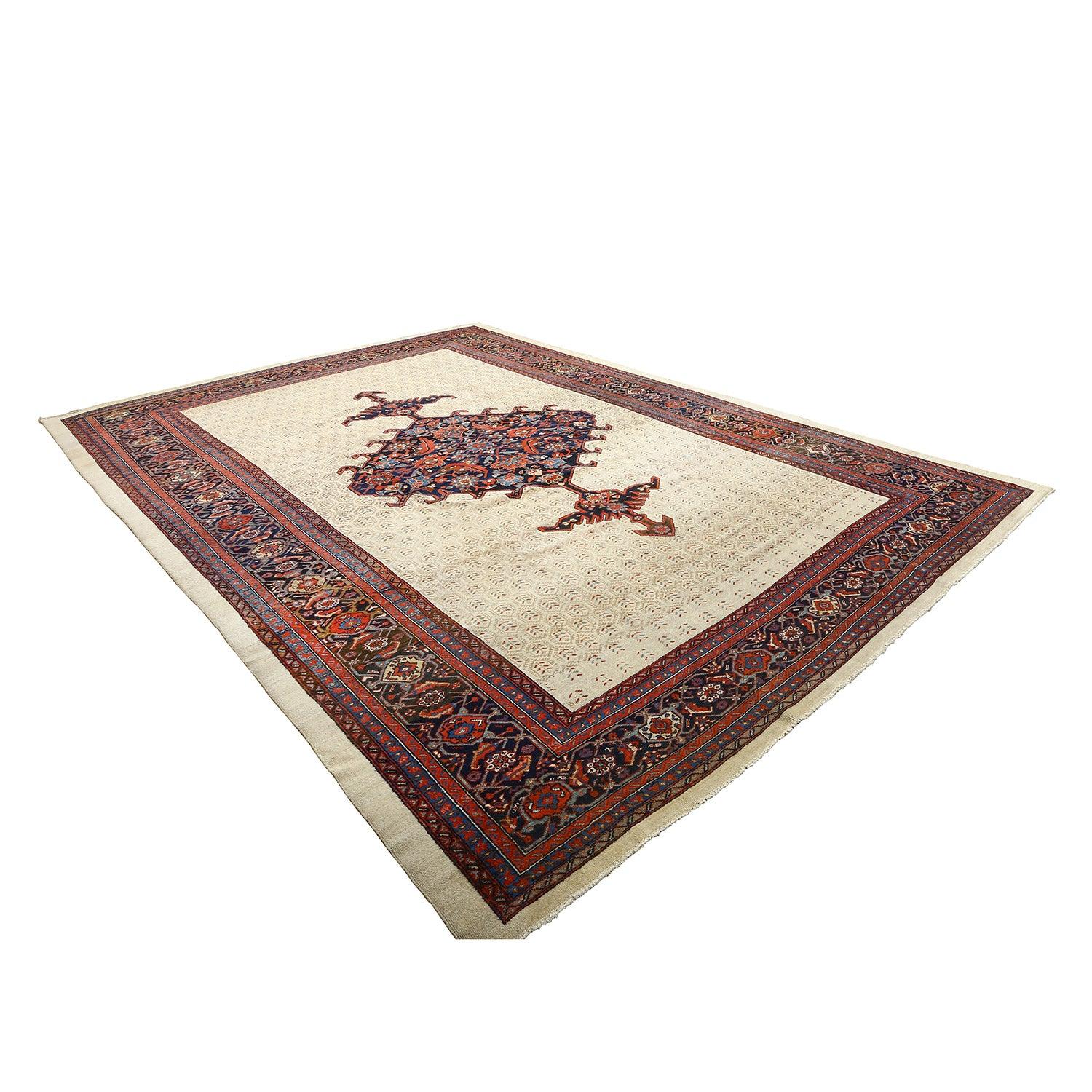 Antiker persischer Seneh-Teppich - Größe: 13'5 X 10'9 (Handgeknüpft) im Angebot