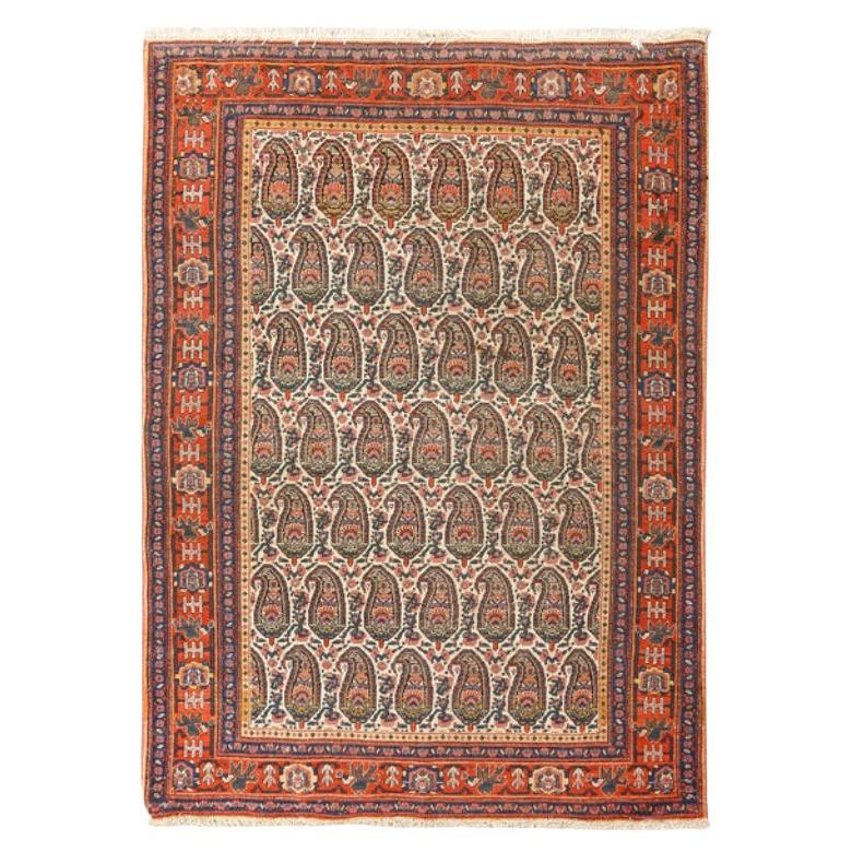 Tapis persan ancien Seneh - Taille : 4'6x3'5