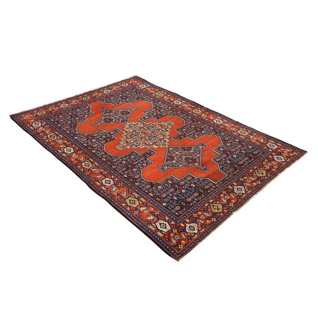 Perse Tapis persan ancien Seneh - Taille : 6'5x4'5 en vente