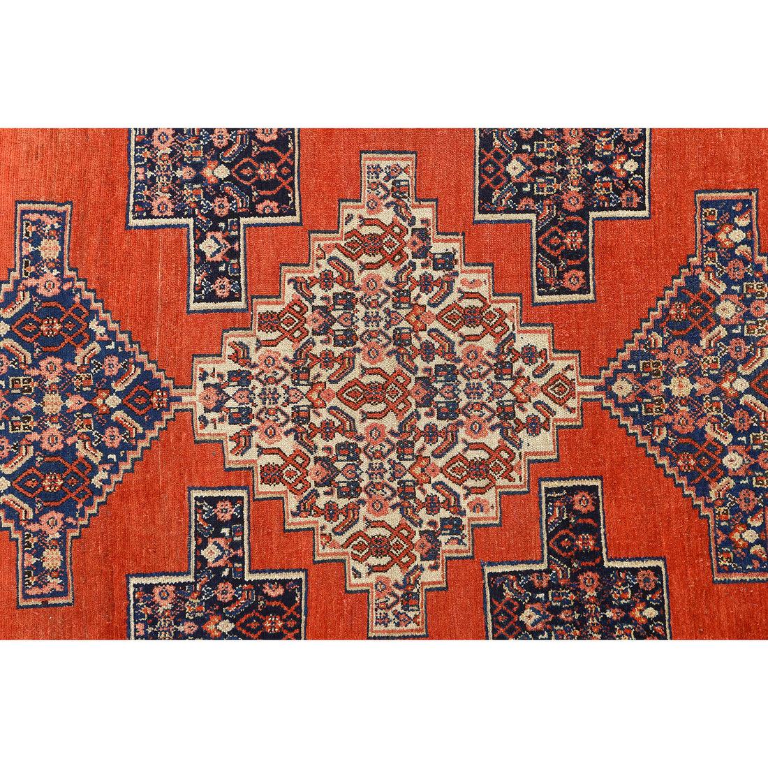 Noué à la main Tapis persan ancien Seneh - Taille : 6'5x4'5 en vente