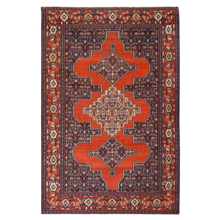 Tapis persan ancien Seneh - Taille : 6'5x4'5