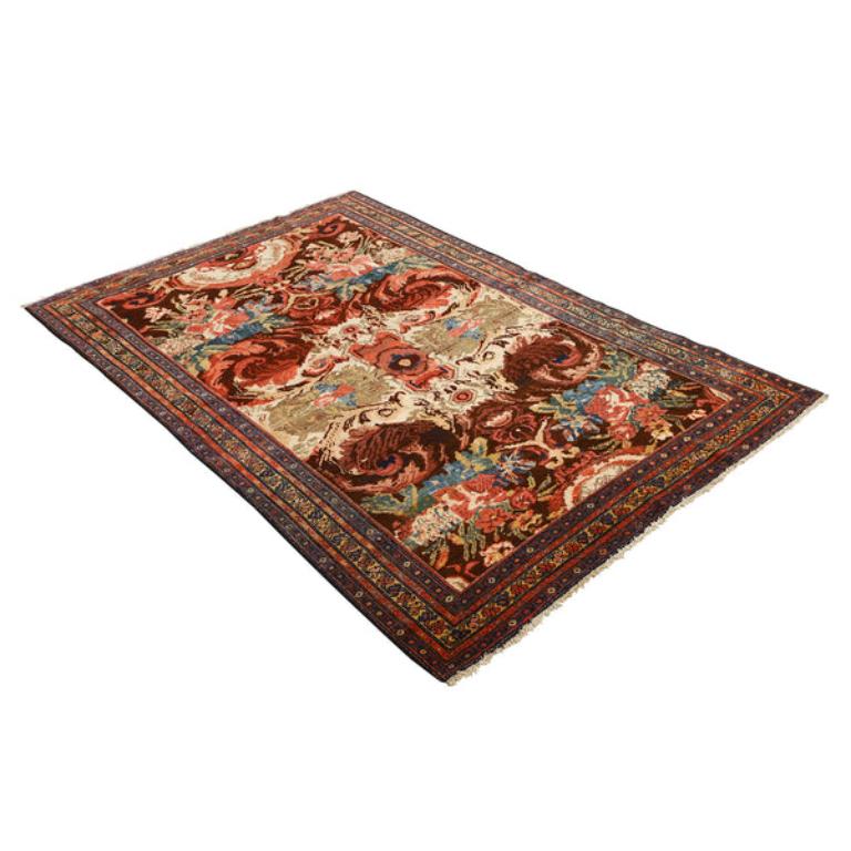 Perse Tapis persan ancien Seneh - Taille : 6'6x4'3 en vente